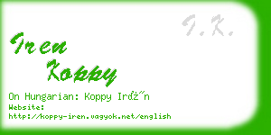 iren koppy business card